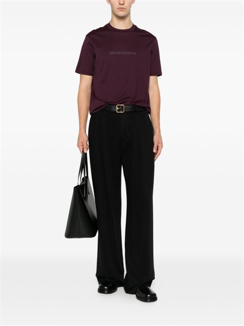 T-shirt uomo Emporio Armani viola in jersey di cotone Pima EMPORIO ARMANI | EM004583AF13669MA117